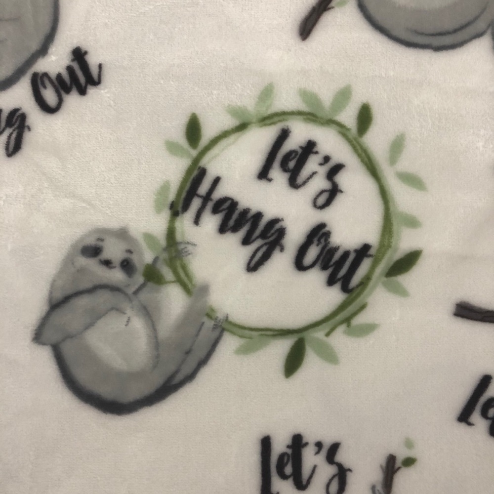 New Plush Blanket-Let’s Hang Out SLOTH-NWOT